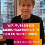 Abgeordnete Firmenich: „Die EU benutzt Sanktionen, um die Meinungsfreiheit einzuschränken“